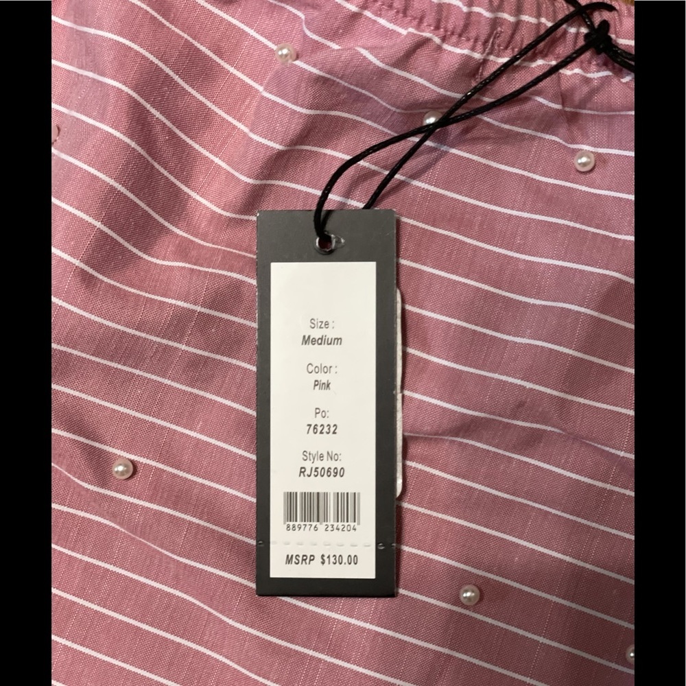 Romeo + Juliet Couture Pearls and Stripes Top - Picture 4 of 4